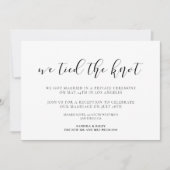 Invitation Nous avons noué le nœud Annonce de design élégant (Devant)