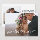 Invitation Nous avons noué le nœud | Annonce de mariage en sé (Devant / Derrière)