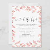 Invitation Nous avons noué le nœud Annonce de mariage florale (Devant)