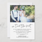 Invitation Nous avons noué le nœud Annonce de photo de mariag (Devant)