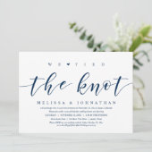 Invitation Nous avons noué le nœud, dîner de mariage en fuite (Debout devant)