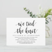 Invitation Nous avons noué le nœud, dîner d'élopement de mari (Debout devant)