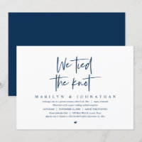 Nous avons noué le nœud, Fête de Fuite de Mariage