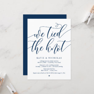 Invitation Nous avons noué le nœud, Fête de Mariage en Elopem