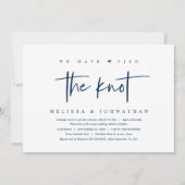 Invitation Nous avons noué le nœud, Fête d'élopement de maria (Devant)