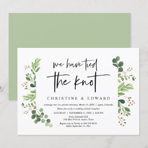 Invitation Nous avons noué le nœud, Fête d'élopement de maria