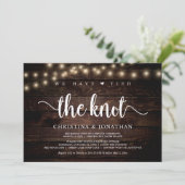 Invitation Nous avons noué le noeud, le parti Rustic Elopemen (Debout devant)