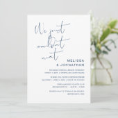 Invitation Nous avons noué le noeud, Mariage Elopement Invita (Debout devant)