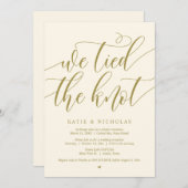 Invitation Nous avons noué le noeud, Mariage Elopement Party (Devant / Derrière)