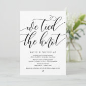 Invitation Nous avons noué le noeud, Mariage Elopement Party (Debout devant)