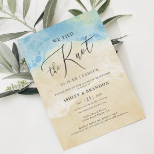 Invitation Nous avons noué le nœud Mariage sur la plage