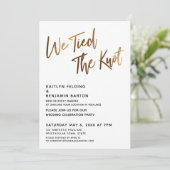 Invitation Nous avons noué le nœud Or Écriture Simple (Debout devant)