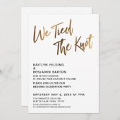 Invitation Nous avons noué le nœud Or Écriture Simple (Devant / Derrière)