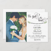 Invitation Nous avons noué le nœud Réception de mariage (Devant / Derrière)