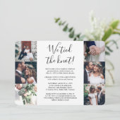 Invitation Nous avons noué le noeud Réception de mariage 7 mo (Debout devant)