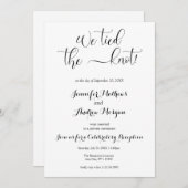 Invitation Nous avons noué le nœud | Réception de mariage déc (Devant / Derrière)