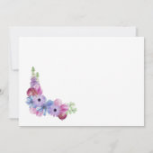 Invitation Nous avons noué le nœud Réception de mariage flora (Dos)