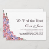 Invitation Nous avons noué le nœud Réception de mariage flora (Devant / Derrière)