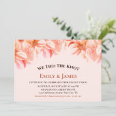 Invitation Nous avons noué le nœud Réception de mariage flora (Debout devant)