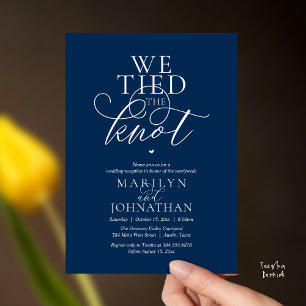 Invitation Nous avons noué le nœud, Réception de mariage mode