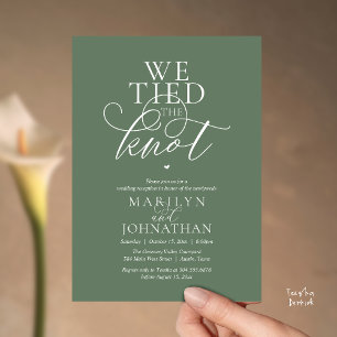Invitation Nous avons noué le nœud, Réception de mariage mode