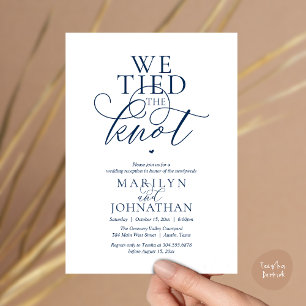 Invitation Nous avons noué le nœud, Réception de mariage mode