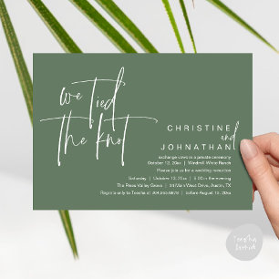 Invitation Nous avons noué le nœud, Réception de mariage mode
