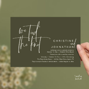 Invitation Nous avons noué le nœud, Réception de mariage mode