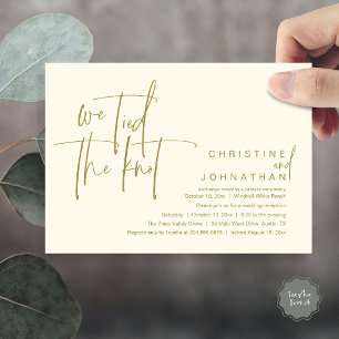 Invitation Nous avons noué le nœud, Réception de mariage mode