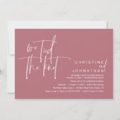 Invitation Nous avons noué le nœud, Réception de mariage mode (Devant)