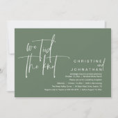 Invitation Nous avons noué le nœud, Réception de mariage mode (Devant)