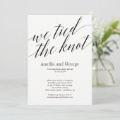 Invitation Nous avons noué le nœud Réception de mariage Scrip (Debout devant)