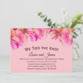 Invitation Nous avons noué le nœud rose floral Réception de m (Debout devant)