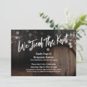 Invitation Nous avons noué le nœud Tonneau en bois & Lumières (Debout devant)