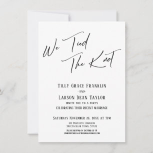 Invitation Nous avons noué le nœud Typographie simple et élég