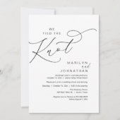 Invitation Nous avons noué, Mariage Elopement Dinner Party (Devant)