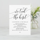 Invitation Nous avons noué, Mariage Elopement Dinner Party (Debout devant)