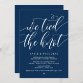 Invitation Nous avons noué, Mariage Elopement Party Invitati (Devant / Derrière)