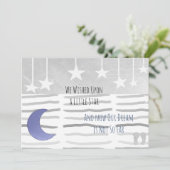 Invitation Nous avons souhaité le Baby shower d'un garçon éto (Debout devant)