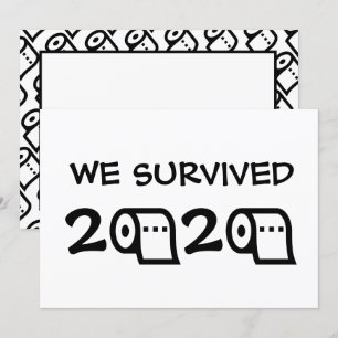 Invitation Nous avons survécu 2020 Papier toilette Noël