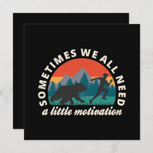 Invitation Nous Avons Tous Besoin D'Un Peu De Motivation Amus (Devant / Derrière)