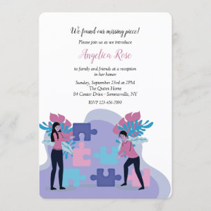 Invitation Nous Avons Trouvé Le Parti De L'Adoption De Pièce 