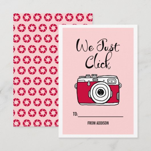 Invitation Nous Cliquer Juste Caméra Enfants Classroom Valent (Devant / Derrière)