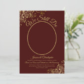 Invitation Nous Continuons À Faire Auburn & Gold Mariage Vow  (Debout devant)