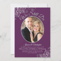 Nous Continuons À Faire Plum Purple Argent Mariage