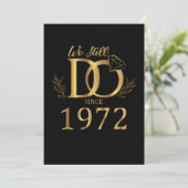Invitation Nous continuons depuis 1972 Mariage Anniversaire d (Debout devant)