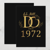 Invitation Nous continuons depuis 1972 Mariage Anniversaire d (Devant / Derrière)