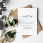 Invitation Nous Continuons La Calligraphie Silver Vow Renouve