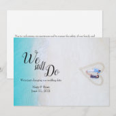 Invitation Nous continuons | Report de mariage Mise à jour si (Devant / Derrière)