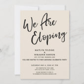 Invitation Nous Eloping Cream Décontracté Post Wedding Party (Devant)